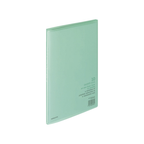 クリヤーブックキャリーオールＡ４縦１０ポケット緑画像