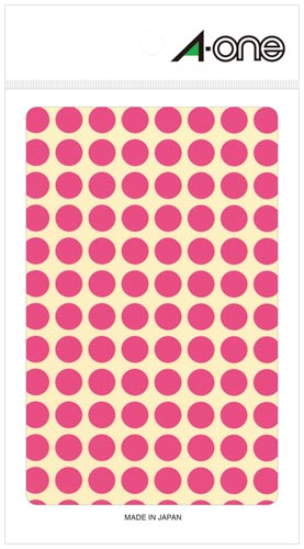 特殊ラベル　丸型　９ｍｍ径　蛍光桃画像