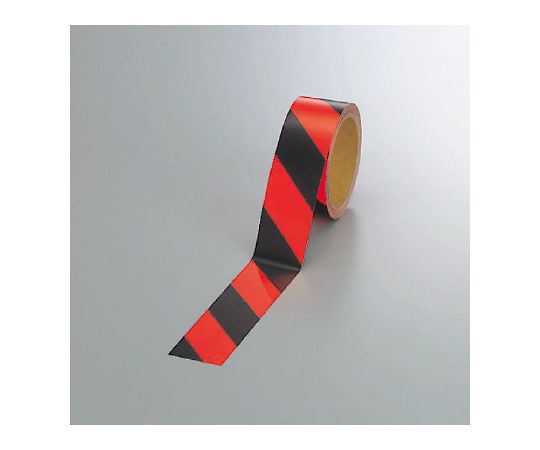 蛍光反射テープ　橙/黒　橙部反射画像