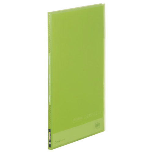 ｼﾝﾌﾟﾘｰｽﾞ ｸﾘｱｰﾌｧｲﾙ(透明) A4ﾀﾃ 10ﾎﾟｹｯﾄ 背幅10mm 黄緑 1ｾｯﾄ(10冊)画像