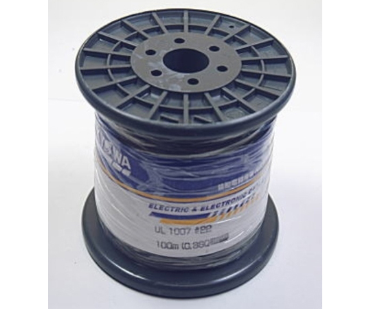 UL1007 耐熱ビニル絶縁電線 黒 100m巻 AWG22