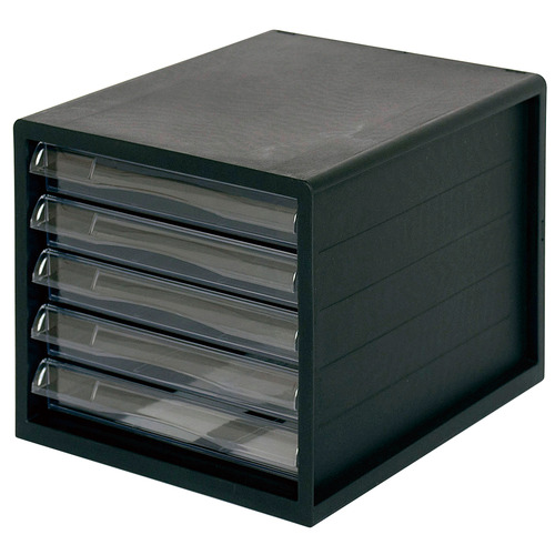 ﾚﾀｰｹｰｽ A4ﾀﾃ 浅5段 ﾌﾞﾗｯｸ 1台画像