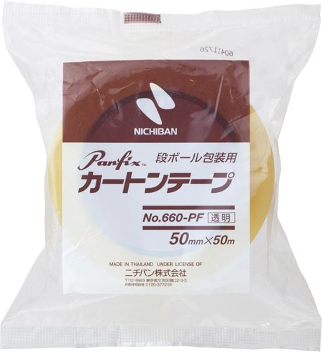 カートンテープ　６６０ＰＦ　幅５０ｍｍ　透明　１巻画像