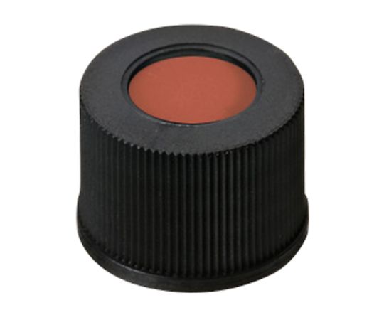 オートサンプラー用バイアル用 黒キャップ+セプタム（TEF/ゴム） 100個入画像