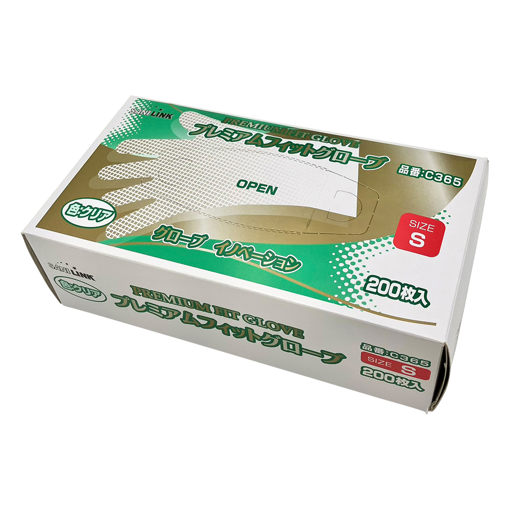 プレミアムフィットグローブ　クリア　S　200枚入画像
