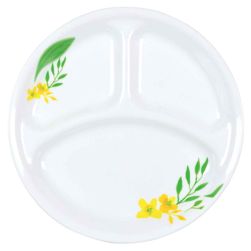ランチプレート 26cm CORELLE ノーブルイエロー 強化ガラス画像