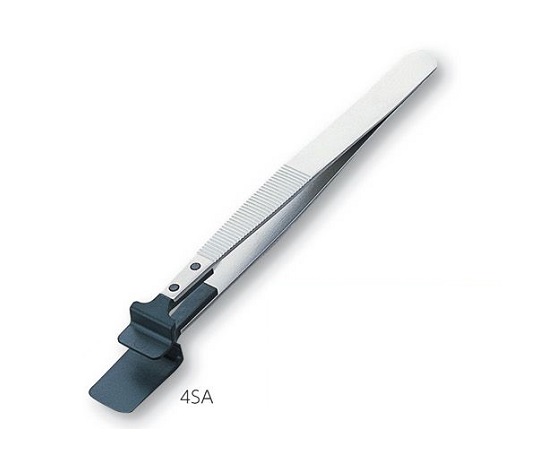 ファイバーチップピンセット　ウェハー用　幅広　PEEK