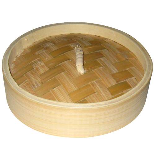 竹　中華セイロ　蓋　15cm　1個画像