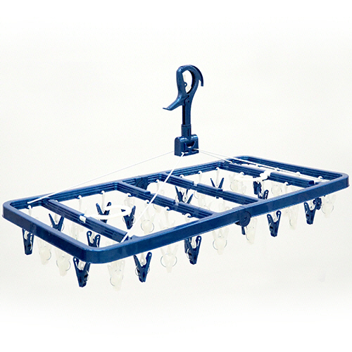 LST ｻｲﾄﾞﾌｯｸ付角ﾊﾝｶﾞｰ ﾋﾟﾝﾁ42個付 ﾌﾞﾙｰ 1個画像