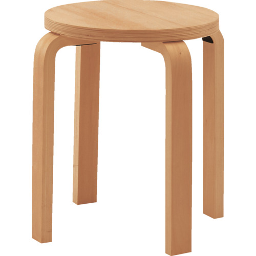 ＴＲＵＳＣＯ　木製丸椅子　３４０Φ　ナチュラル