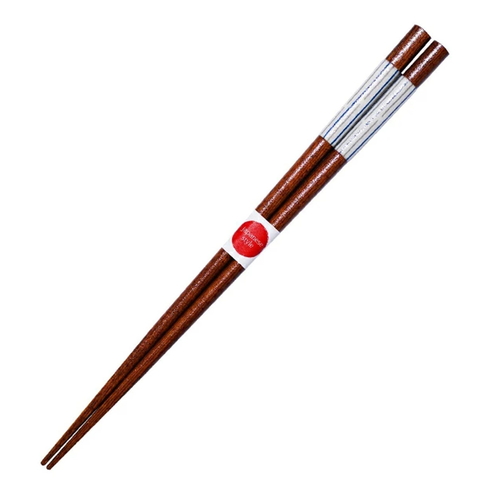 箸 23cm ジャパニーズスタイル陶器柄 木製 和稜線画像