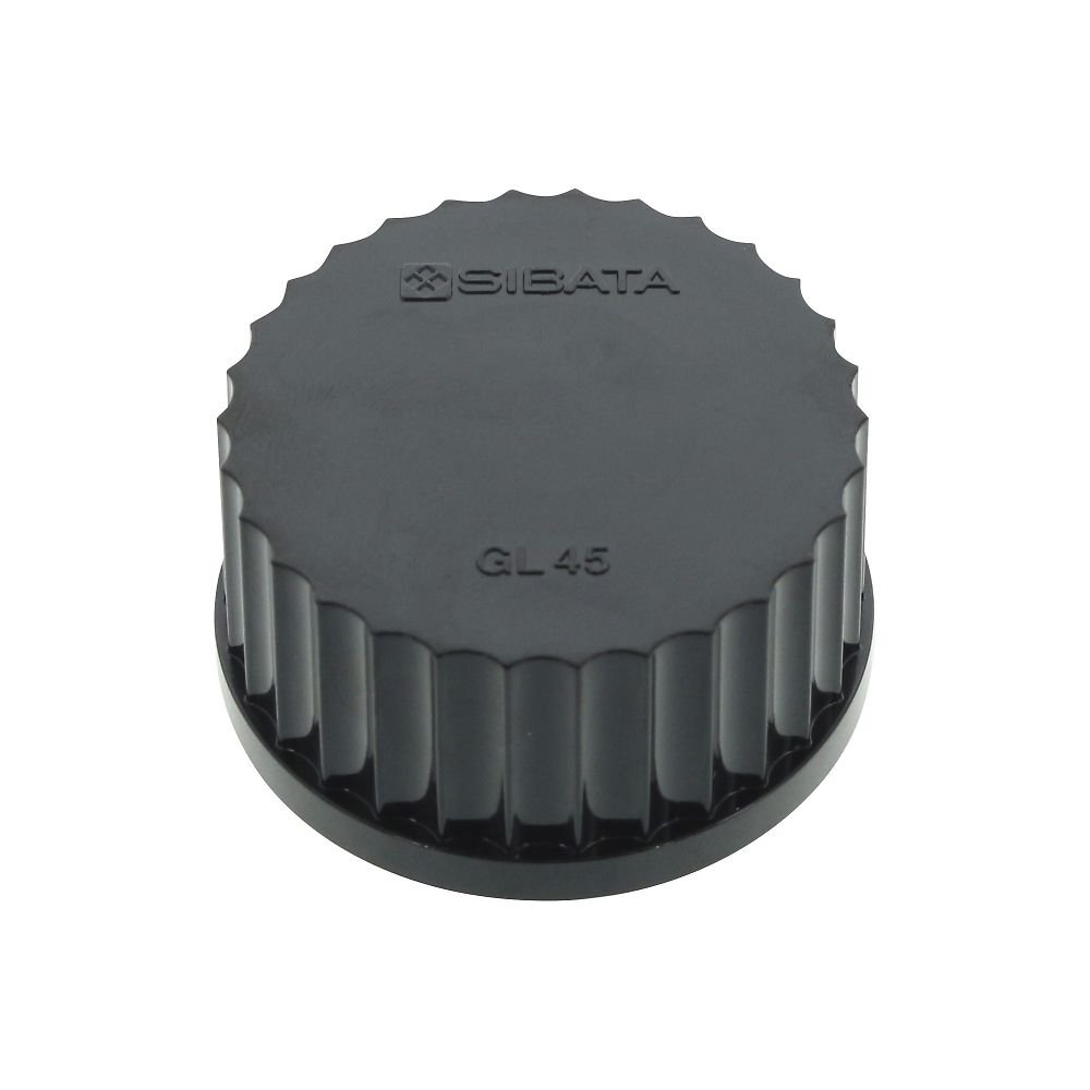ねじ口びん黒キャップ GL-45 パッキンなし 1袋（10個入）画像