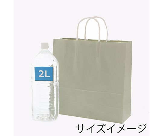HEIKO 紙袋 25チャームバッグ 25CB 3才 グレー無地 50枚 グレー無地の紙袋が重なり合っている様子