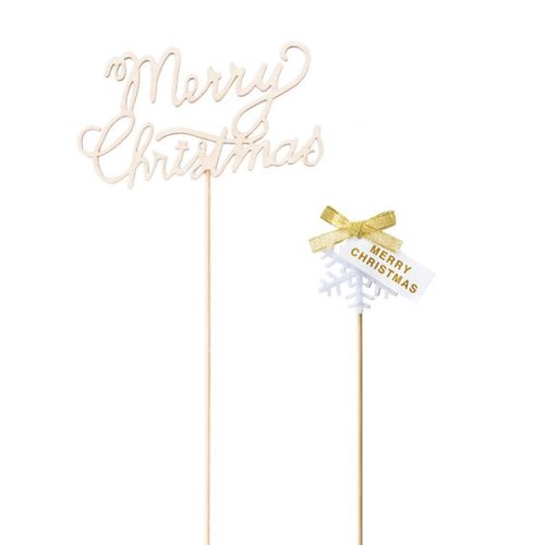 弁当ピック クリスマスフラワーピック-4/雪結晶(10本) ヘッズ 花の形をしたピックが10本まとめて並んでいる様子