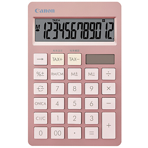 卓上電卓 抗菌仕様 HS-1200TC-PK JPN 12桁 ﾋﾟﾝｸ 1台画像