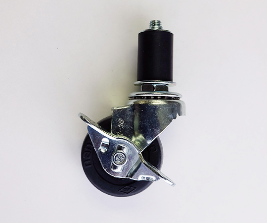 キャスター ゴム止め式 23mm用 黒 φ50mmストッパー付