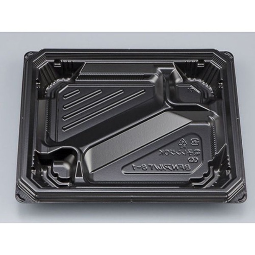 シーピー化成 弁当容器 BFNアルバ8-1黒 本体 発泡画像