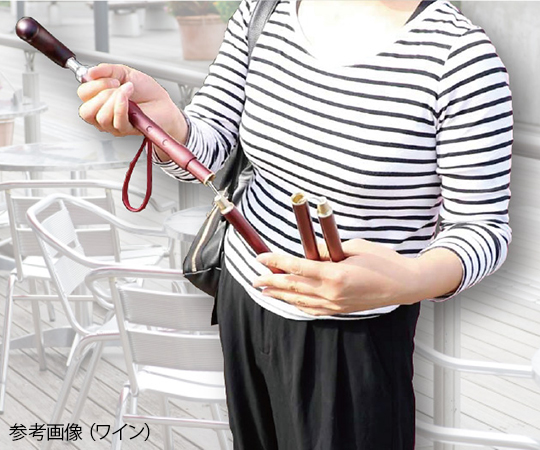 SLTステッキカラー伸縮スリムネック レッドM 鮮やかな赤色のスリムネックが伸縮している様子