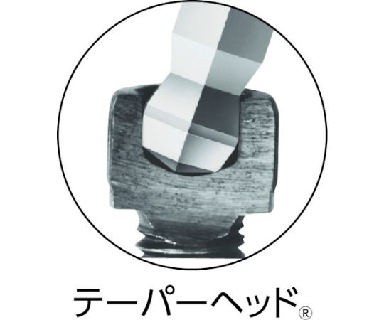 六角棒スパナ　テーパーヘッド　スーパーロング　ブーツ加工　単品 テーパーヘッドが強調された長いスパナが横向きに置かれている様子