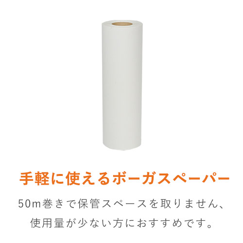 巻き長さが短い少量タイプのボーガスペーパー緩衝材