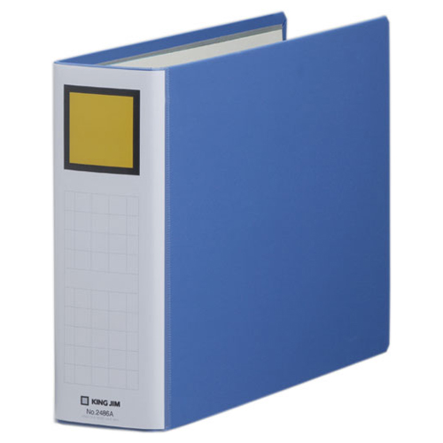 ｷﾝｸﾞﾌｧｲﾙ ｽｰﾊﾟｰﾄﾞｯﾁ(脱･着)ｲｰｼﾞｰ A4ﾖｺ 60mmとじ 背幅76mm 青 1ｾｯﾄ(10冊)画像