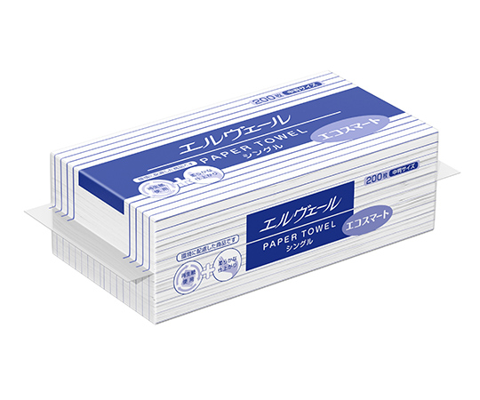 エルヴェール ペーパータオルエコスマート シングル 中判 200枚×35袋画像