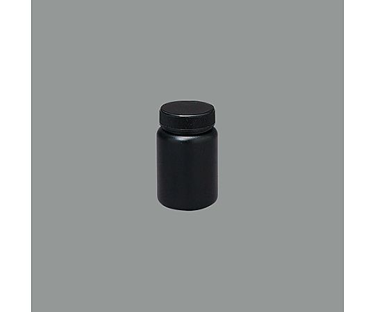 φ48.5x80mm/100ml 遮光型広口ポリ容器(10個 透明で光沢のあるポリ容器が並んでいる様子