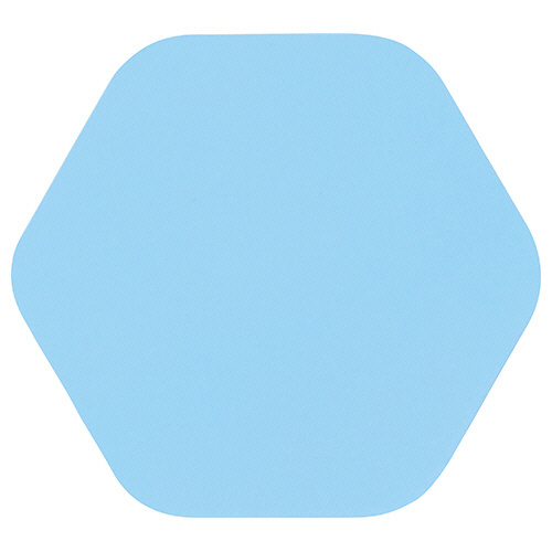 六角ﾏｸﾞﾈｯﾄｼｰﾄ 単色ﾊﾟｯｸ ﾌﾞﾙｰ 1ﾊﾟｯｸ(10枚)画像