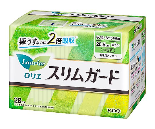 ロリエ スリムガード 多い昼～ふつうの日用 羽つき 28個