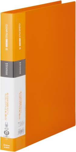 シンプリーズクリアーＦ差替式橙Ａ４縦背幅３６ｍｍ