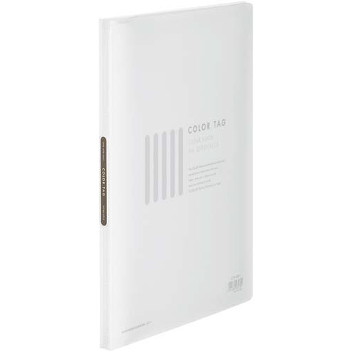 クリヤーブックカラータグ　Ａ４縦２０Ｐ　透明画像