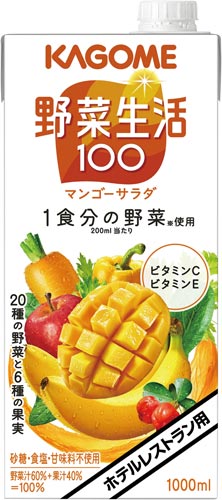 野菜生活１００マンゴーサラダＨＲ　１Ｌ　６本入画像