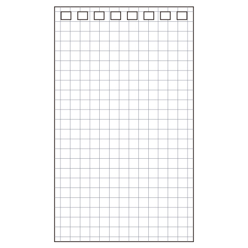 AQUA DROPs ﾂｲｽﾄﾉｰﾄ(ﾒﾓｻｲｽﾞ) 専用ﾘｰﾌ 8穴 5mm方眼罫 1ﾊﾟｯｸ(40枚)画像