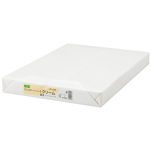 αｴｺｶﾗｰﾍﾟｰﾊﾟｰII A3 ｸﾘｰﾑ 1冊(500枚)画像