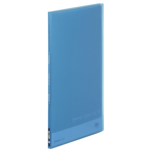 ｼﾝﾌﾟﾘｰｽﾞ ｸﾘｱｰﾌｧｲﾙ(透明) A4ﾀﾃ 10ﾎﾟｹｯﾄ 背幅10mm 青 1ｾｯﾄ(10冊)画像