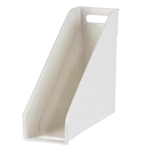 収納ケース 幅11×奥行32.8×高さ26.3cm ナチュラ ソートボックス スタンド ホワイト画像
