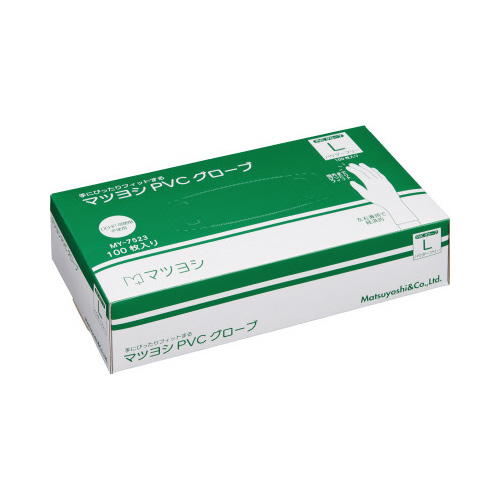マツヨシ　ＰＶＣグローブ　Ｌ粉無　１００枚入×１０画像