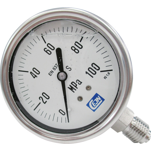 ｸﾞﾘｾﾘﾝ入り圧力計 0-100MPa 1個画像