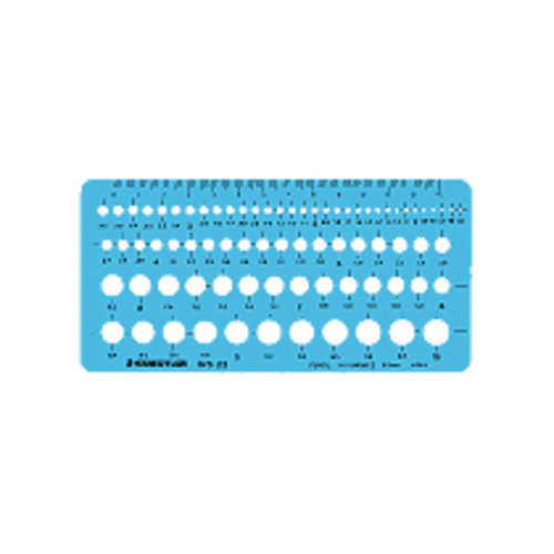 ﾃﾝﾌﾟﾚｰﾄ 極小円定規 ｴｯｼﾞ付 1枚画像