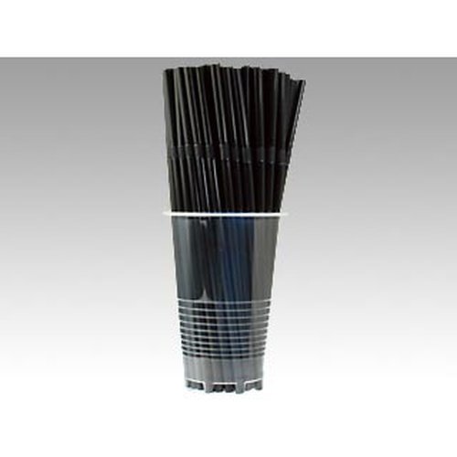 フレックスストローK 黒 裸 500本入 [バラ販売]画像