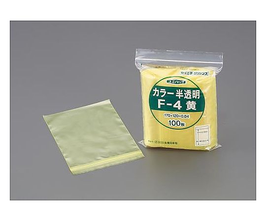 85x120mm  ポリ袋(ﾁｬｯｸ付/黄/200枚)画像
