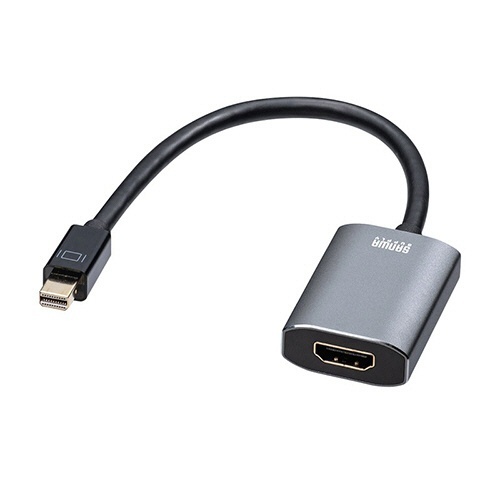 ミニDisplayPort-HDMI変換アダプタ　HDR対応　ブラック　15cm　1個