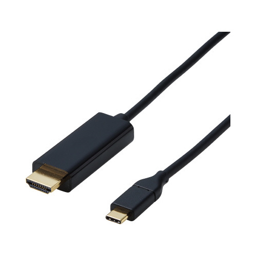 変換ケーブル　Ｔｙｐｅ－Ｃ－ＨＤＭＩ　１．０ｍ　黒画像