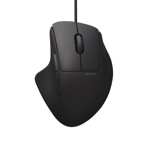 有線マウス　静音　７ボタン　Ｍサイズ　ブラック画像