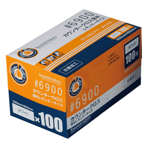 ６９００ カウンタークロス 薄手 ホワイト１００枚画像
