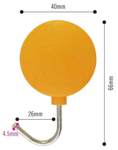 プラマグネットフック　小　橙画像
