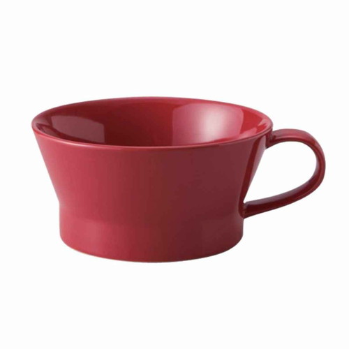 スープカップ 350ml HINATA 陶器 レッド画像