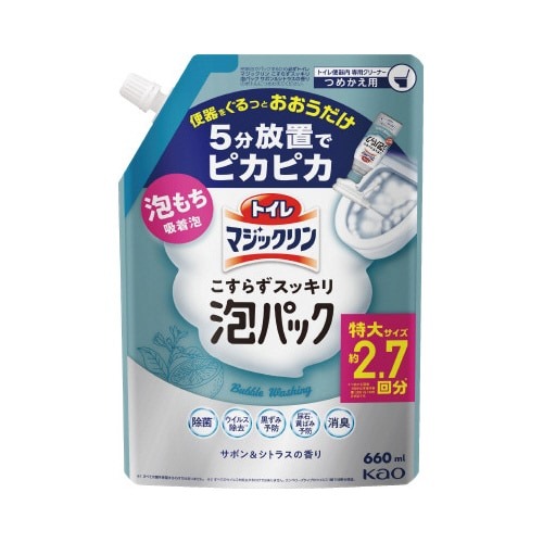 トイレマジこすらずスッキリ泡サボン６６０ｍｌ×５画像