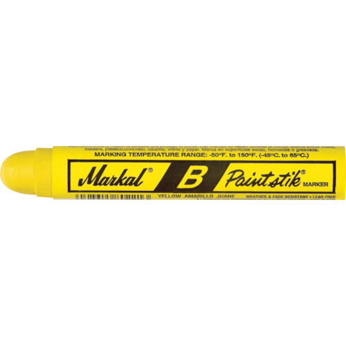 Markal　工業用マーカー　ペイントスティック　B　黄　1本画像
