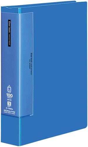 クリヤーブックＷＣ　固定式Ａ４　１００枚青５冊画像